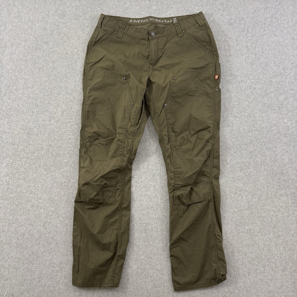 Dovetail Pants Womens 12 Green Anna Ultra Light Trail Pant Rip Stop Double Knee
